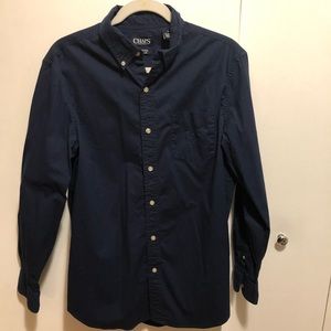Navy Blue Chaps button up shirt